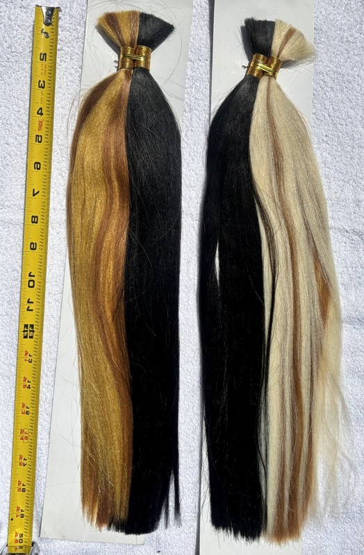 18”, 200g Yaki Human Hair for Extensions, Braiding - Hombre Color 1
