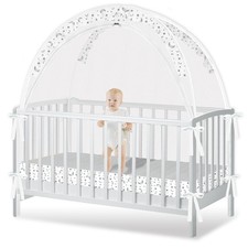 Crib Tent for Baby Safety - Breathable Net Canopy with Strong Mesh Zipper