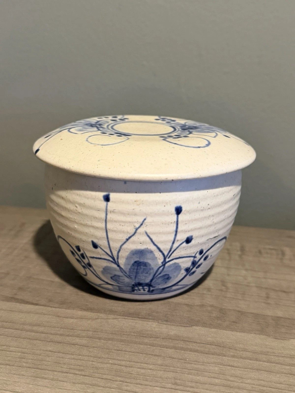 Butter Bell Studio Pottery Covered Butter Dish Crock Vermont Artist Signed
