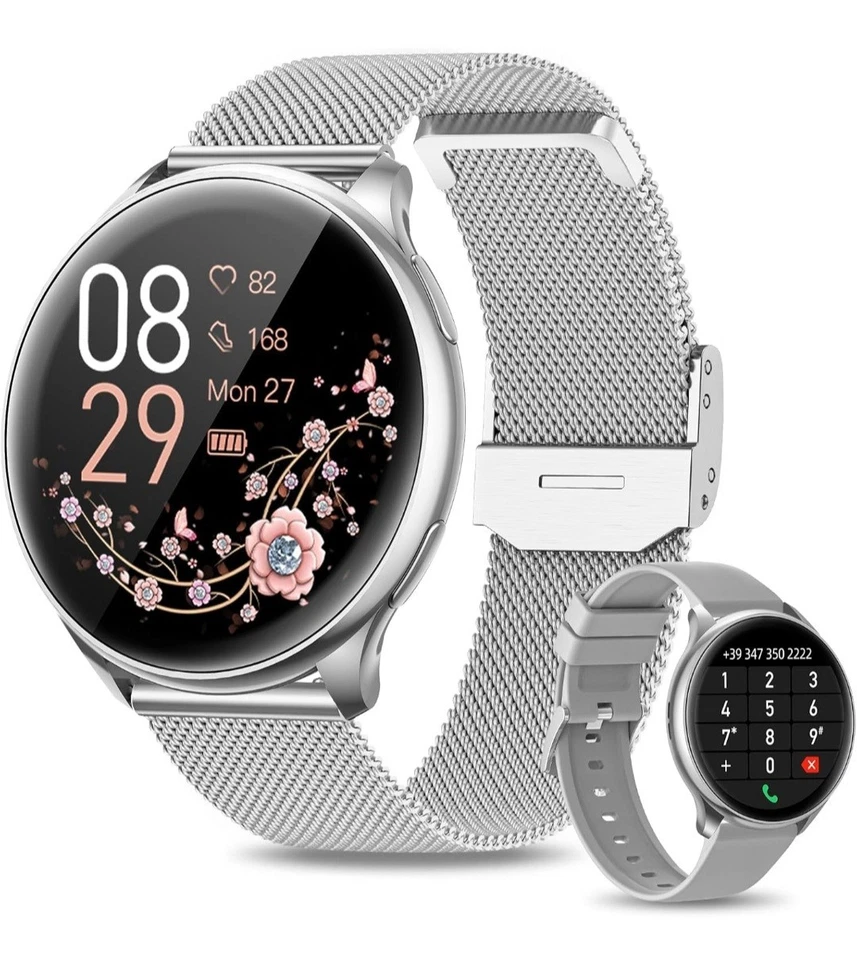 Smartwatch Damen Herren mit Telefonfunktion, 1.32 Zoll HD Voll Touchscreen #ÖZEN - Bild 2 von 4