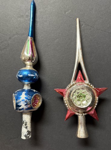 Vintage 3 Indent Tree Topper + Bradford Atomic Star Tree Topper