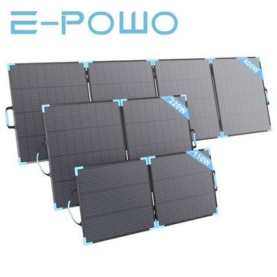 110W 220W Portable Solar Panel 400W Bifacial P68 Waterproof Foldable Solar Panel