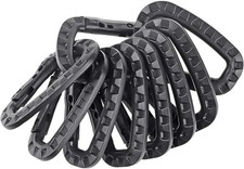 Nxtop Tactical Carabiner Keychain - 10 Pack Hard 3.35 inch x2.2inch, black