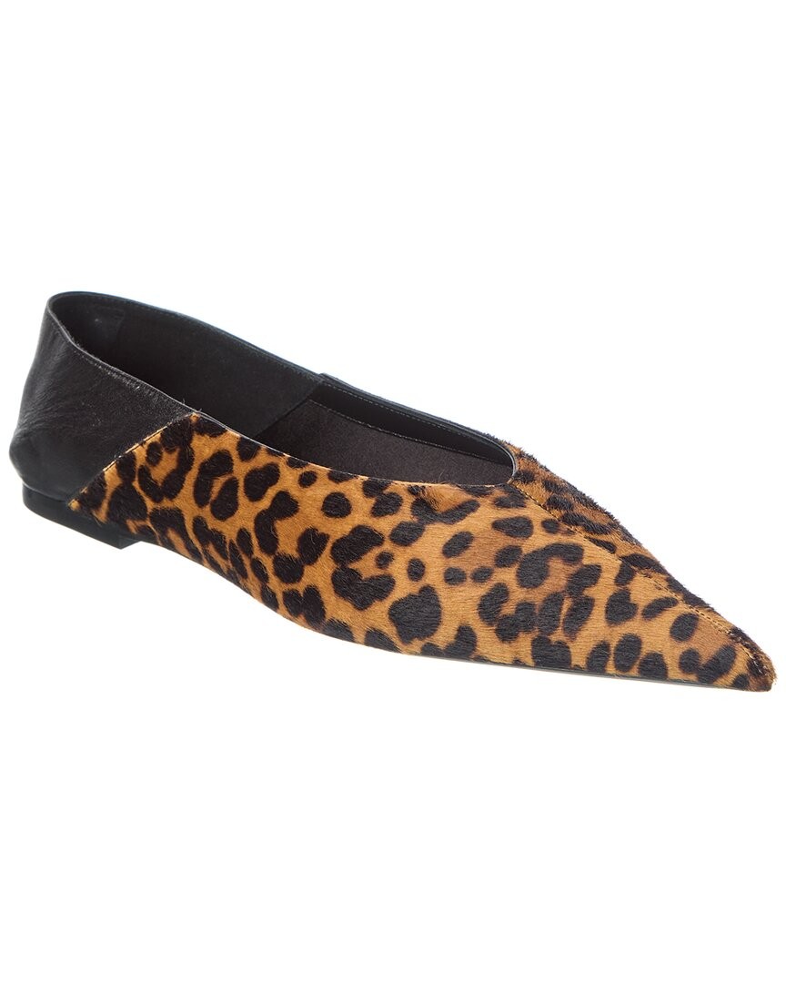 Saint Laurent Kamari pelo di vitello e pelle piatto donna