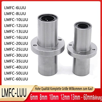 LMFC-LUU Linearlager Kugellager Buchsen mit Flansch Bohrung 6mm-60mm Für CNC 3D