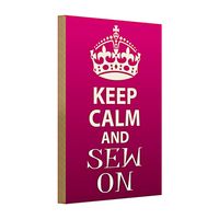Holzschild Spruch 20X30Cm Keep Calm And Sew On