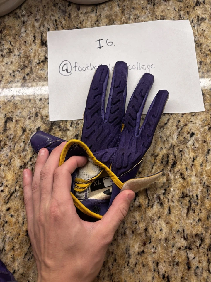 Acolchoado LSU College Football Purple Tiger XL Gold Player Team Emitido Exclusivo - Imagem 3 de 3