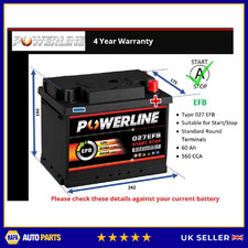 EFB Battery fits AUDI Q3 Q2 TT A3 RS3 A1 A4 S4 A6 Stop Start 027 EFB New