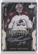 2020 SPx UD Black Lustrous Rookie Signatures /299 Tier 1 Pavel Francouz Auto r2r