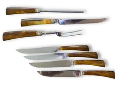 Vintage Crown Crest Sheffield Stainless 4 Ste...