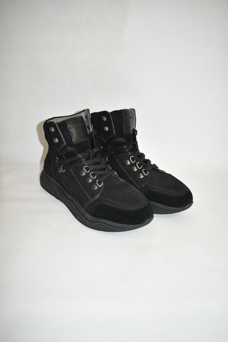 New! ALLSAINTS Brant Hiker Boots Black Suede Leather Size 41  display picture 2