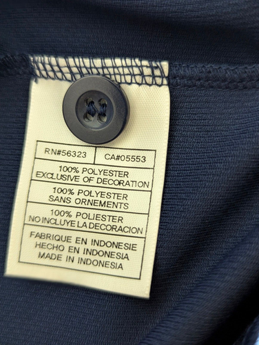 Nike Team Vapor Button Henley Laser Baseball Jersey XX-Large Navy Blue Shirt Top - Picture 14 of 16