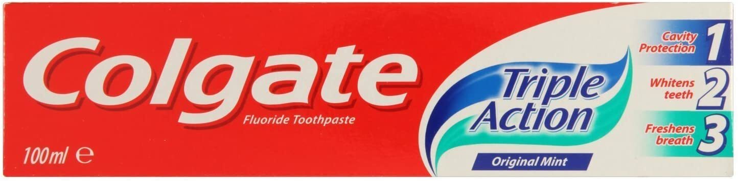 Colgate Toothpaste Triple Action Original Mint Cavity Protection 100ml x 6 - Image 2