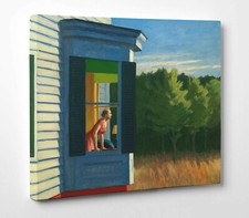 🏠 Quadro Vernice Pennellate Hopper Mattina a Cape Cod Stampa su Tela Canvas