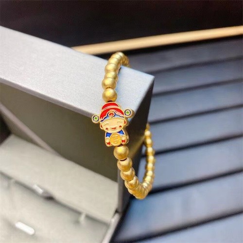 Ciondolo Rotante Buddha E Drago 24K Oro Giallo - Uomo (Ottone, Fatto In Cina)