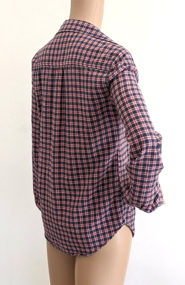 Camisa de franela BDG vintage con botones a cuadros puño enrollable manga larga para mujer S usada en excelente estado Foto 4 de 4