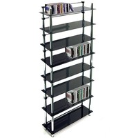 Maxwell - 8 Tier 344 Dvd / Blu-ray / 520 Cd / Media Storage Shelves - Black / Maxwell - 8 Tier 344 Dvd / Blu-ray / 520 Cd / Media Storage Shelves - Black /