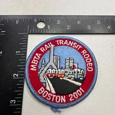 Vintage MBTA RAIL TRANSIT RODEO (ROADEO) BOSTON 2001 COMPETITION Patch 00SF