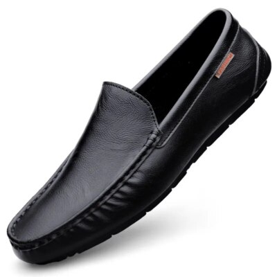 Genuine Leather Men's Casual Shoes Comfortable Moccasins Slip on Driving Shoes