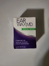 EARWAX MD  Cleaning Kit with Rinsing Bulb, 15 mL Ear Drops OPEN BOX!!