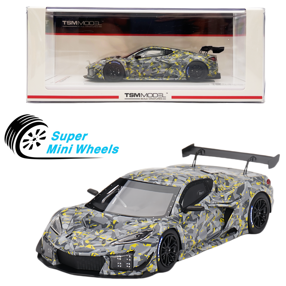 TSM-Model 1:43 Chevrolet Corvette Z06 GT3.R 2022 Sebring Test Car
