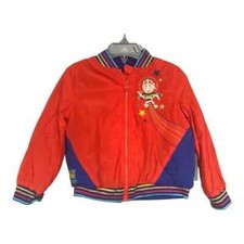 Disney Pixar Buzz Lightyear Bomber Jacket Boys 2T Orange Blue Full Zip Pockets