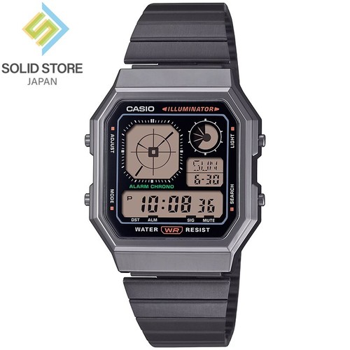 CASIO CLASSIC A130WEGG-1AJF LC Analog Display Digital Watch Gunmetal Gray 33.9mm - Picture 1 of 4
