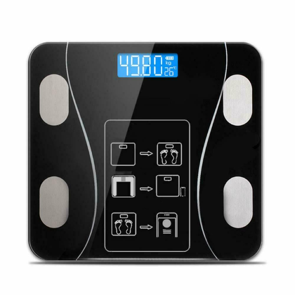 Bilancia pesapersone digitale bluetooth elettronica vetro portata 180 kg calorie