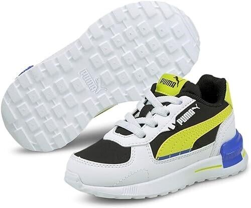 Puma Graviton Tech AC Black/Nrgy-Yellow/White - Kids Shoe Size - Picture 1 of 3