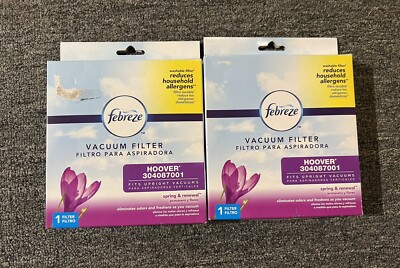 Febreze HOOVER 304087001 New Vacuum Cleaner Filter / Spring & Renewal - (2) CT