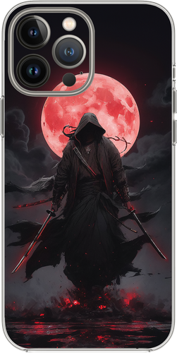 Japan Ninja Red Moon Rising Sun Night Case Cover Silicone / Shockproof / MagSafe - 第 2/11 張圖片