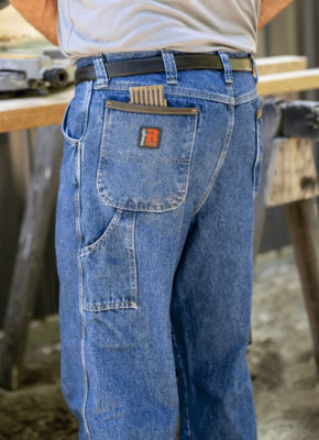 Wrangler Men's Riggs Workwear Jeans Leather Hook Tool Pockets
