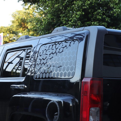 Honeycomb Rear Side Window Vinyl Decals Sticker Fit For Hummer H3 2005-2009 2PCS - Picture 4 of 24