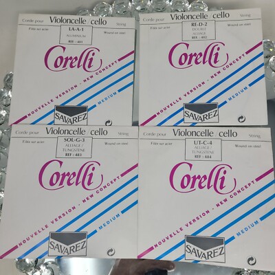 Corelli New Concept Cello String Set 4/4 Medium Tension A D G C NEW  France