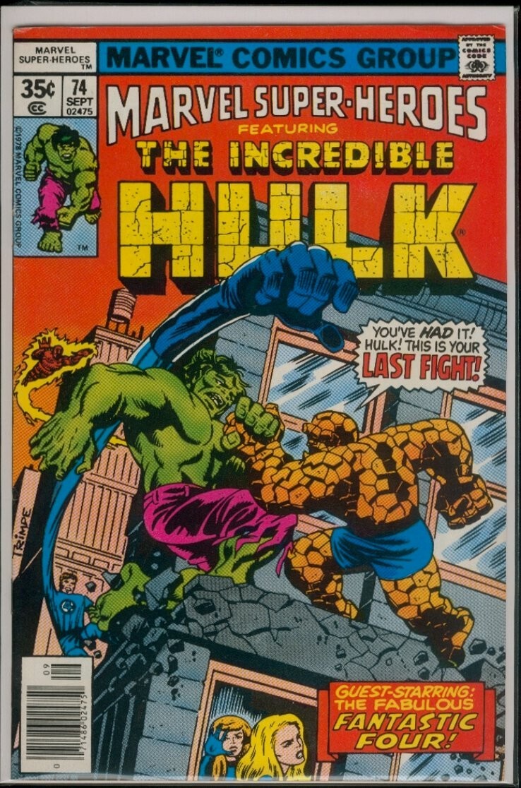 Marvel Comics MARVEL SUPER-HEROES #74 Reprints HULK #122 FN+ 6.5 | eBay