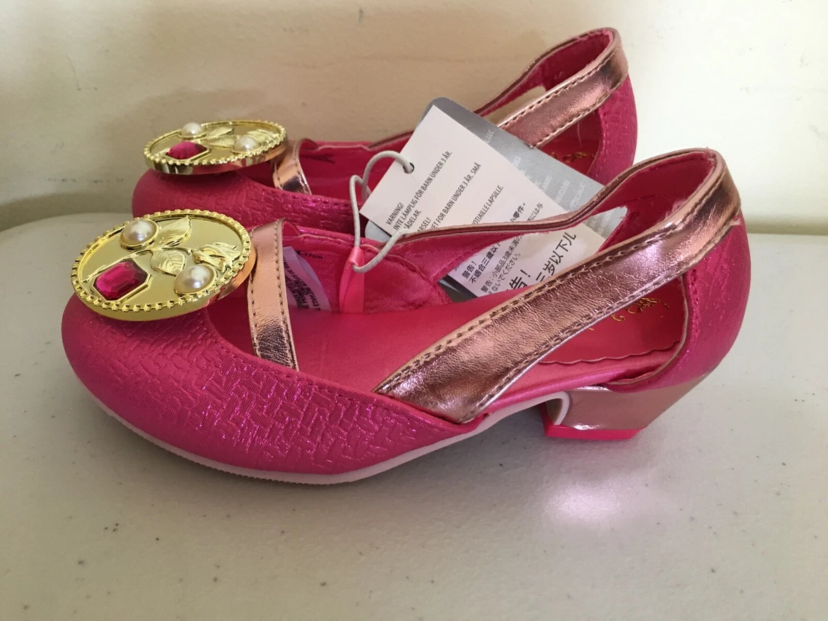 Novo com etiqueta Disney Store Aurora Fantasia sapatos Menina Princesa Bela Adormecida