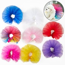 5Color Dog Tutu Skirt Princess Cat's Pet Dress Soft Cosplay Bulldog Summer Dress