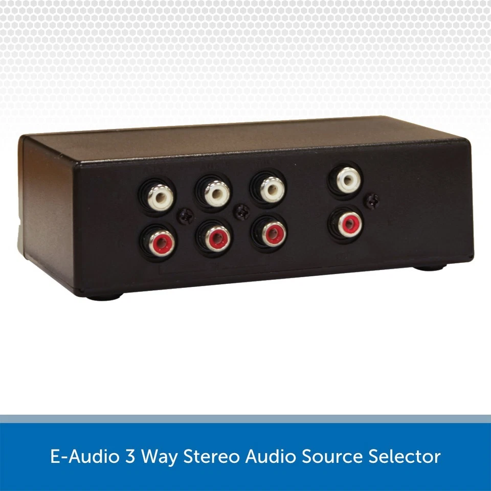 3 Way Audio Source Selector Switch Home Hi-Fi RCA Phono Input - Image 2 of 4
