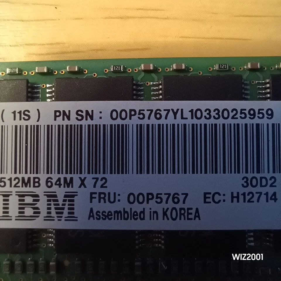Lot 3x IBM Samsung 512MB PC2100 DDR-266MHz Registered ECCServer RAM TOT=1.5GB - Image 4 of 4