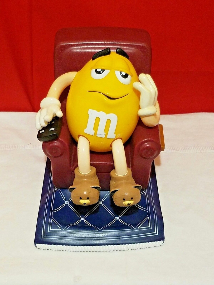 M&M Candy Dispenser Yellow In Recliner Couch 1999 “Couch Potato