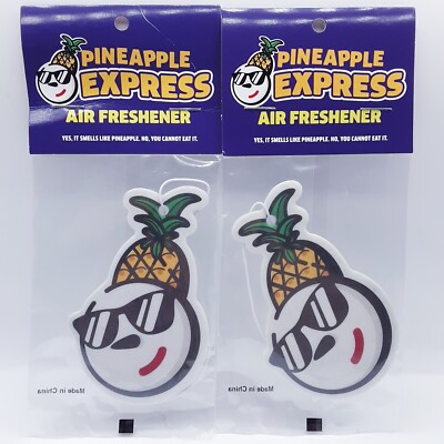 NEW Lot of 2 Jack's Pineapple Express Air Freshener Home or Auto Jack In The Box