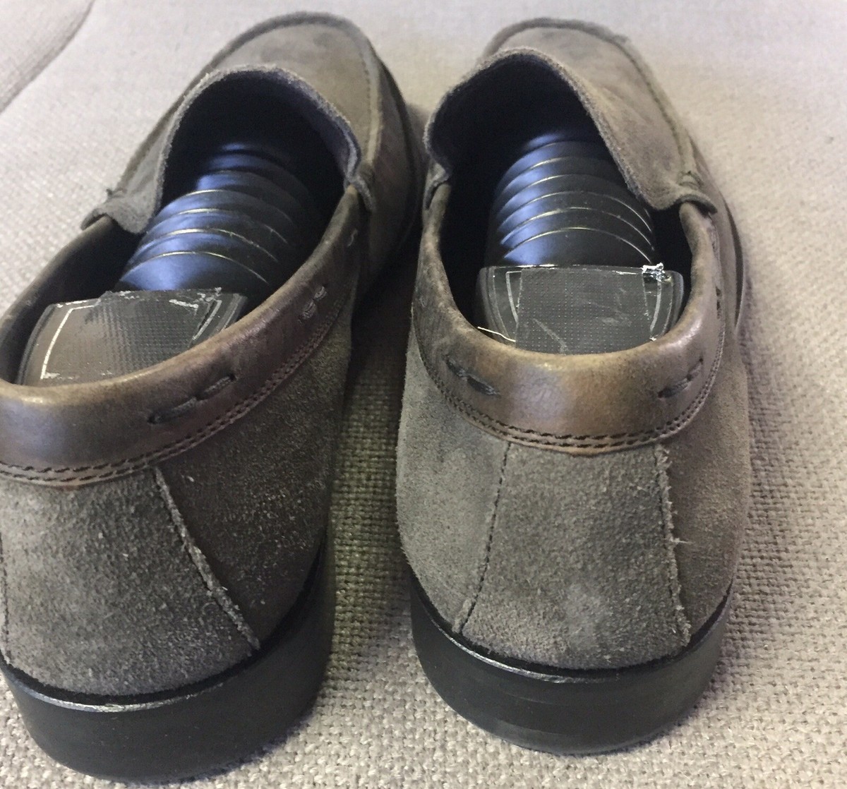 Mens John Vavartos Gray Suede Leather Slip On Loafers Shoes‎ Size 9 M GUC John Varvatos gray canvas slip-on Loafers | Mercari main image 2