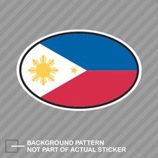 Philippines Oval Sticker Decal Vinyl Filipinocountry Code Euro Ph V7