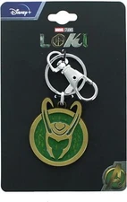 Marvel Loki Keychain Base Metal and Enamel - Size - 4cm x 3.5cm
