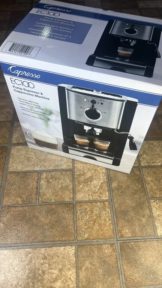 Capresso EC100 Pump Espresso Cappuccino Machine Stainless Steel NEW - Image 4 of 4