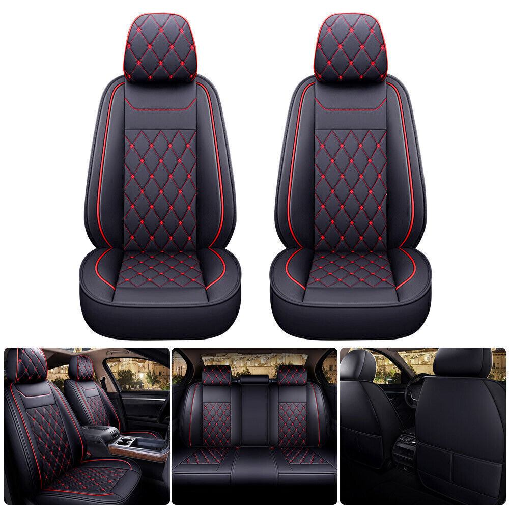 PU Leather Car Seats Cover Set For 0721 Chevy Silverado GMC Sierra