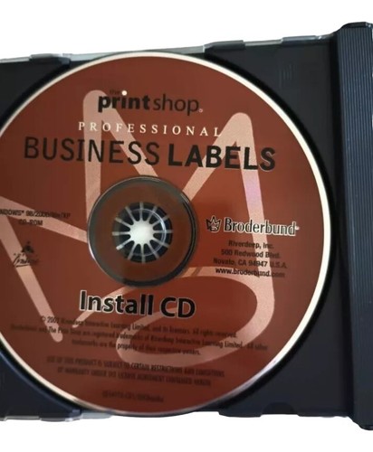 The Print Shop Professional Business Label Broderbund Program And Install CD - Picture 3 of 3