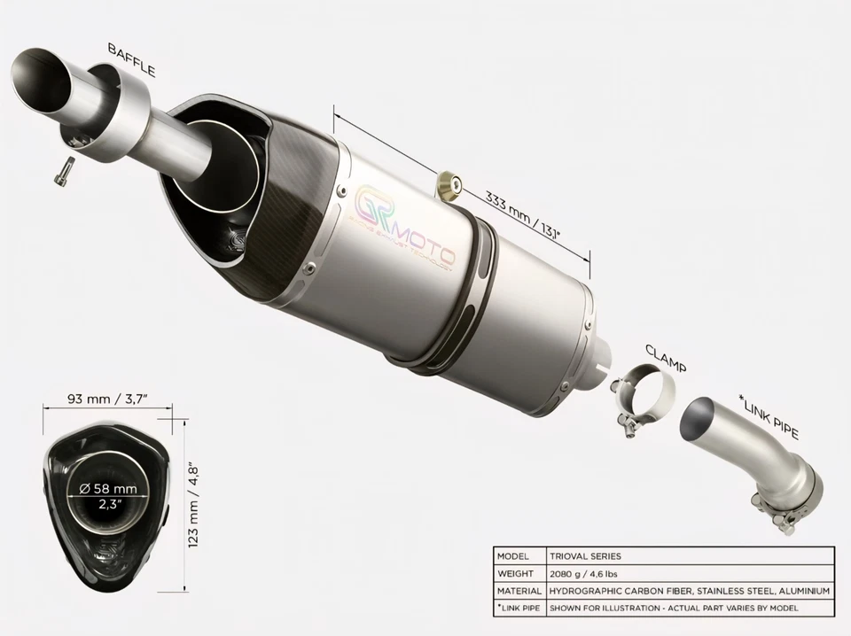 Kawasaki VERSYS 1000-1100 2019/2025 - Terminale scarico della GRmoto in titanio - Immagine 3 di 3