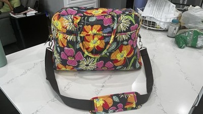 Vera Bradley Jazzy Blooms Weekender Duffel Bag Retired Floral Shoulder Strap