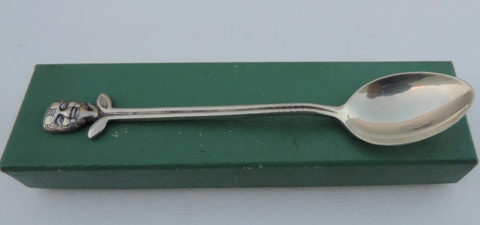 La mejor cuchara japonesa vintage de plata esterlina 925 Okina Mask de...